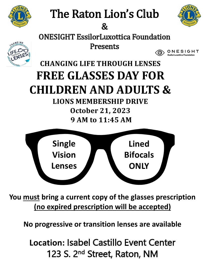 Raton Lions Club free glasses day