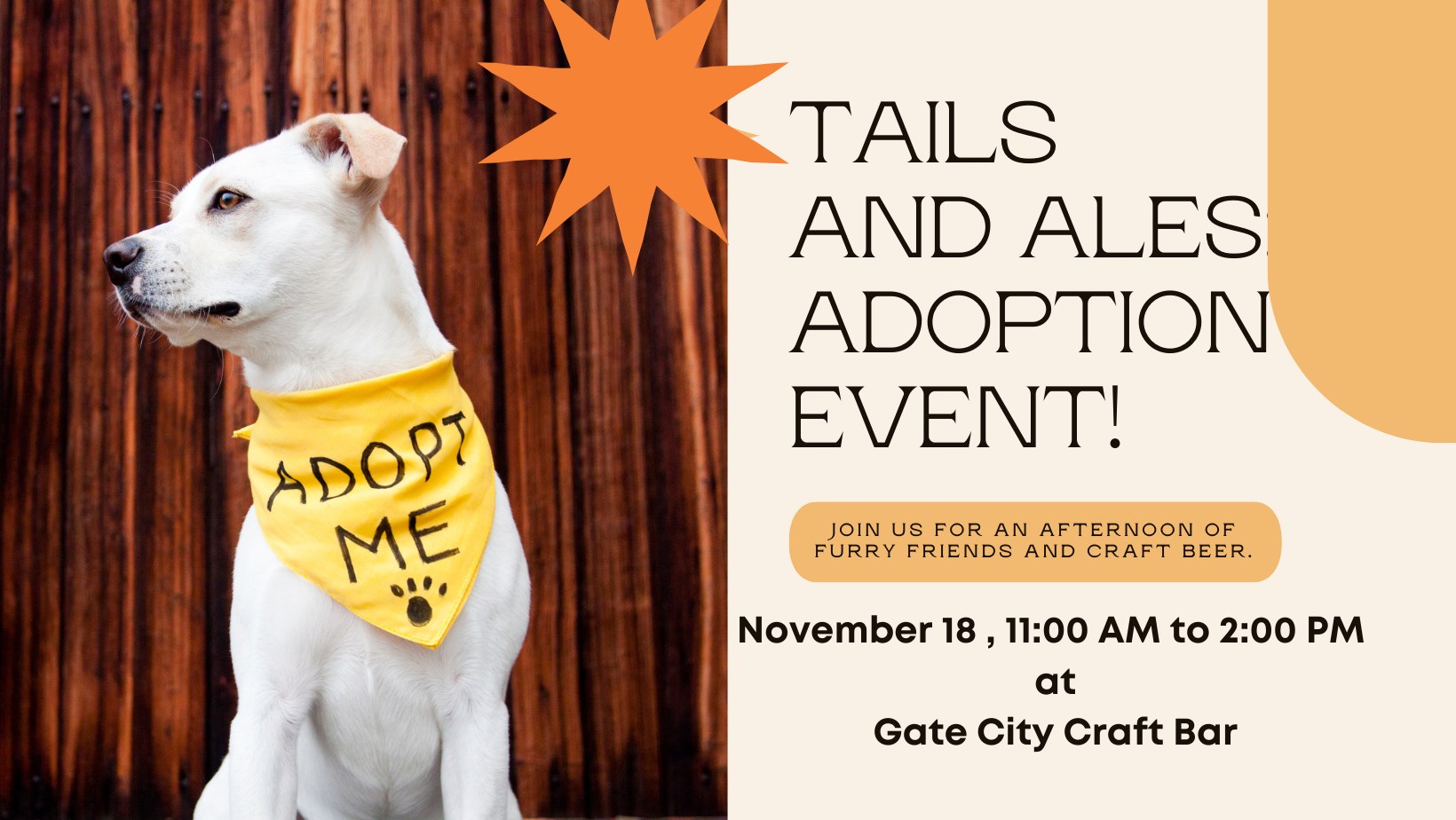 Tails and Ales adoption event