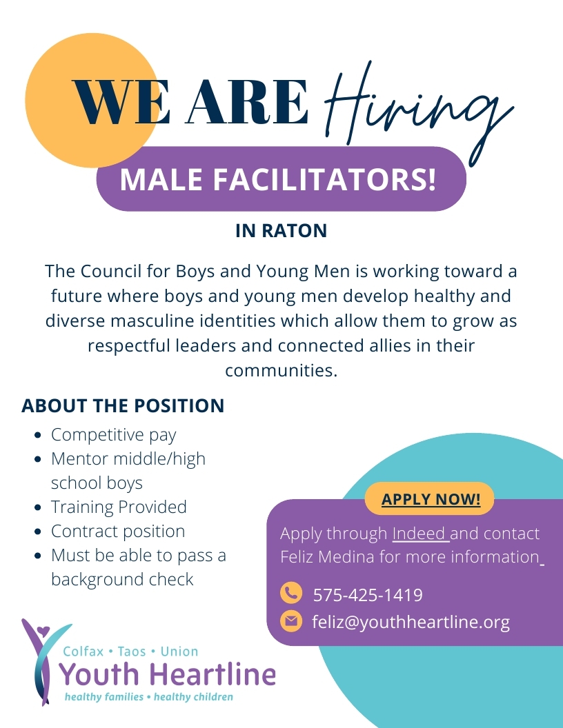 Youth Heartline Hiring Male Facilitator