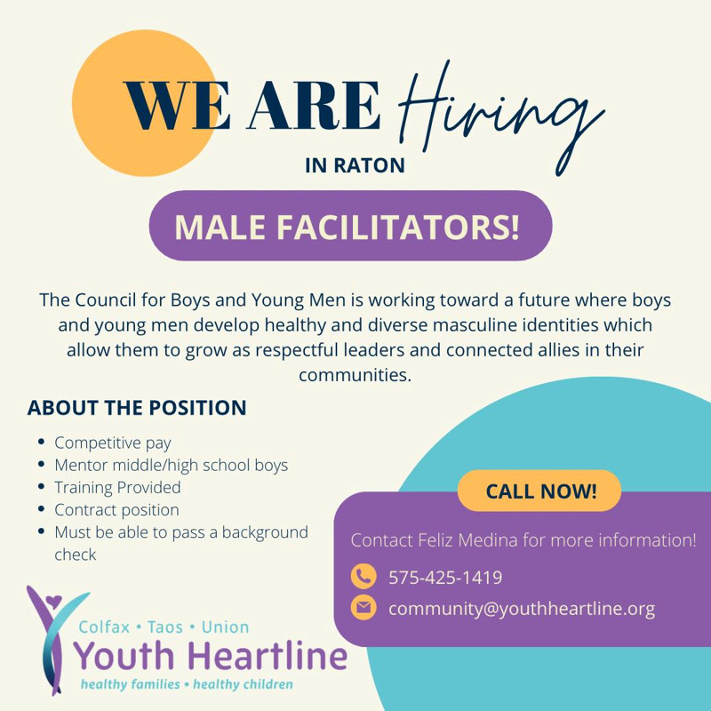 Youth Heartline Hiring Male Facilitator
