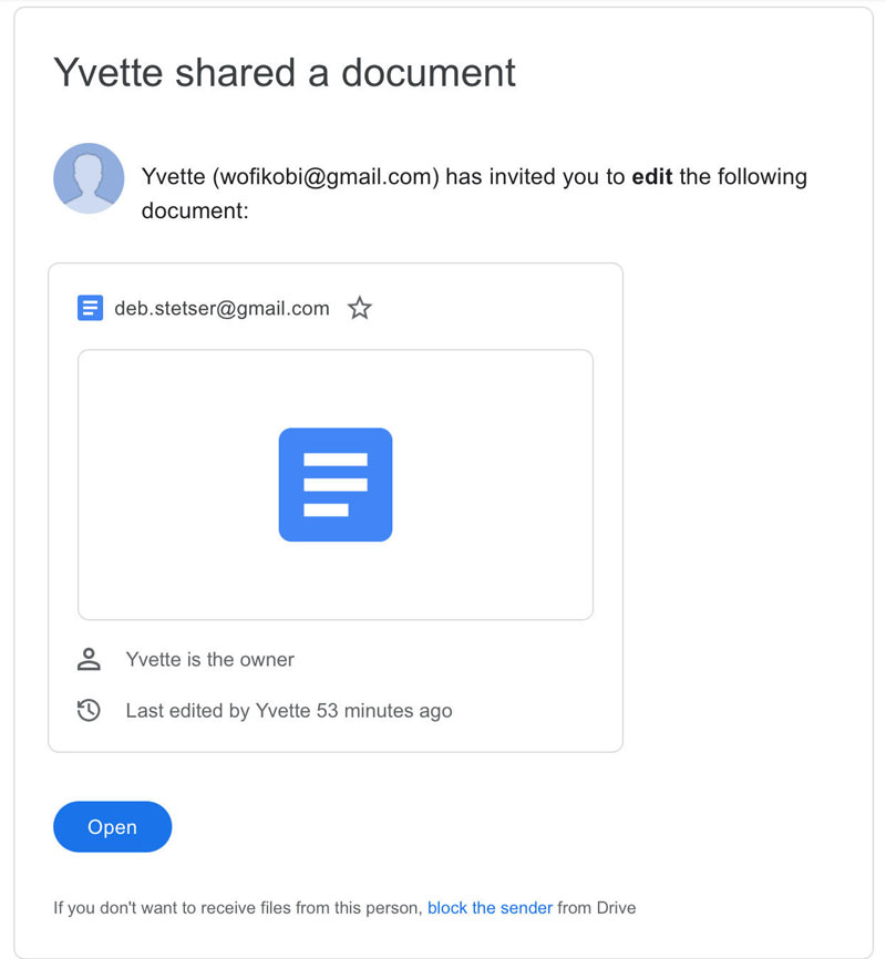 Google Docs Phishing Scam