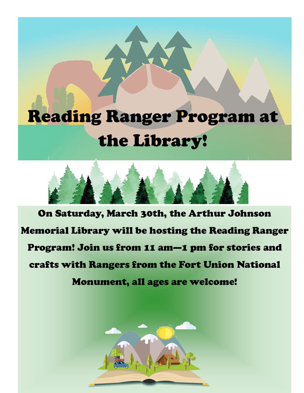 Reading Ranger Program at the Library! March 30, 2024