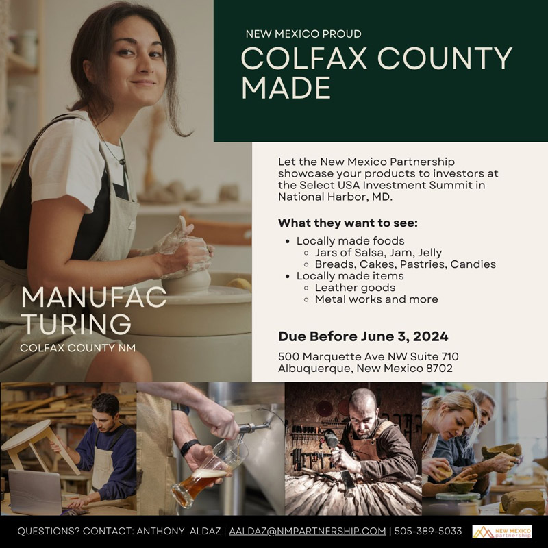 Colfax County Made – Deadline June 3, 2024