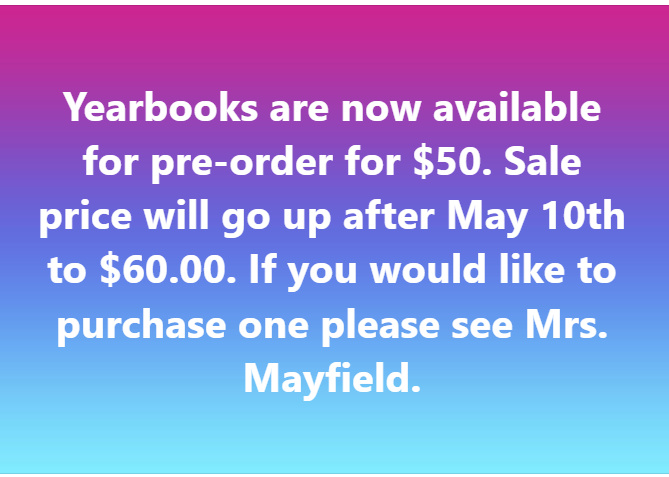 Now Taking Pre-Orders for RHS Yearbooks