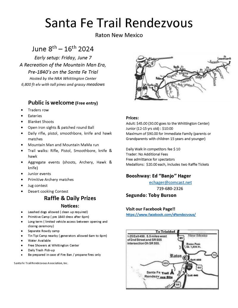 Santa Fe Trail Rendezvous 2024 Flyer