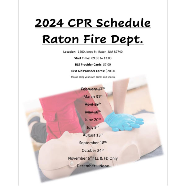 RFD CPR Schedule 2024