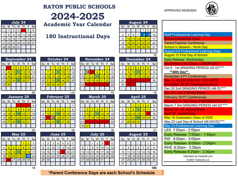 2024-25 School Calendar