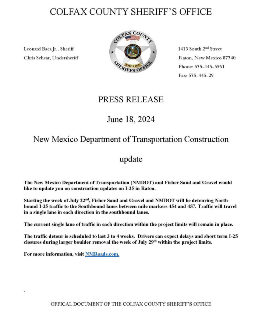 CCSO Press Release Update June 18 2024