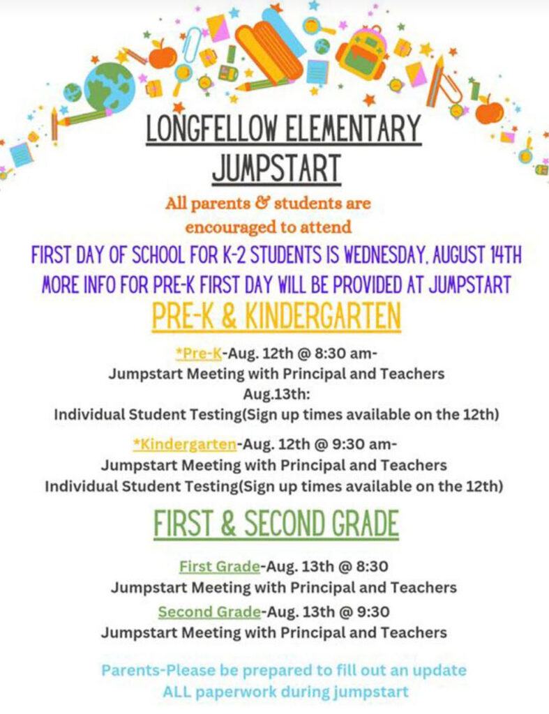 Longfellow Elementary Jumpstart Flyer