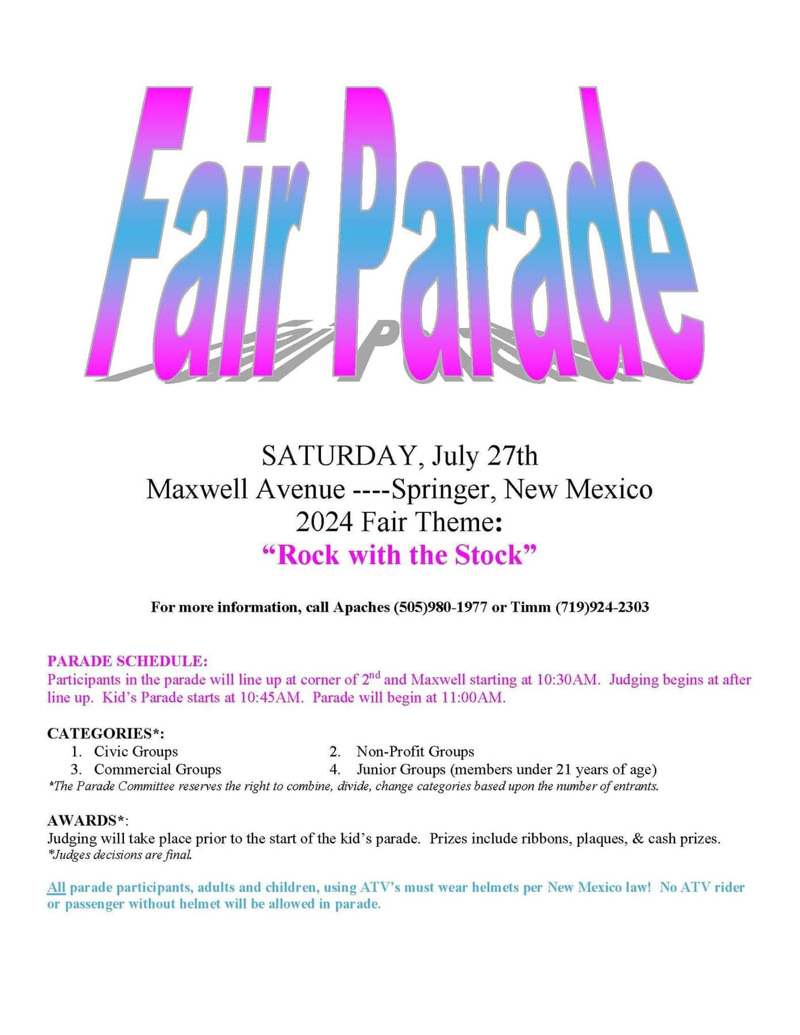 Parade info