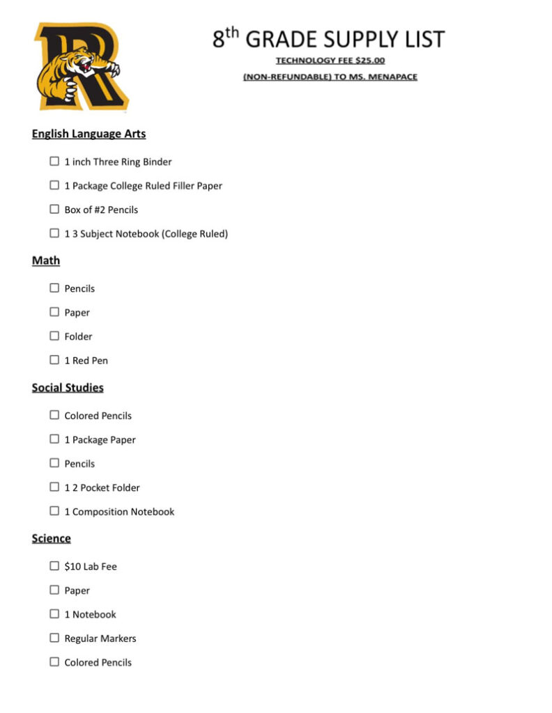 RHS 8th Grade Supply List-1