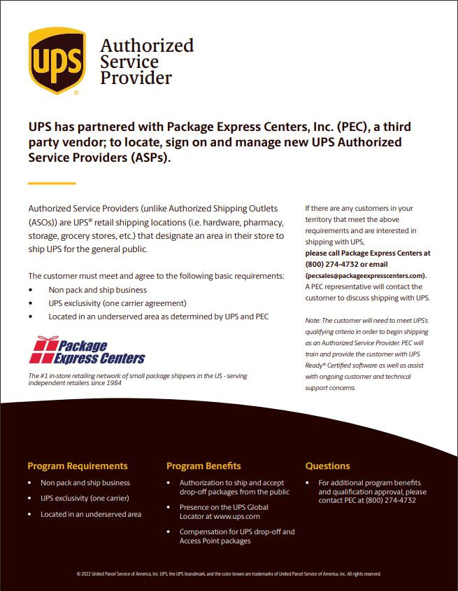 UPS Authorized Service Provider