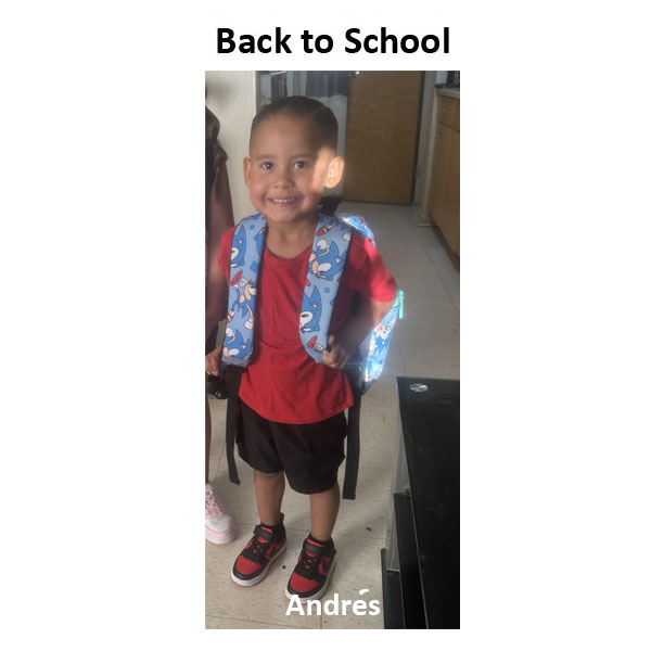 First Day of School for Andres