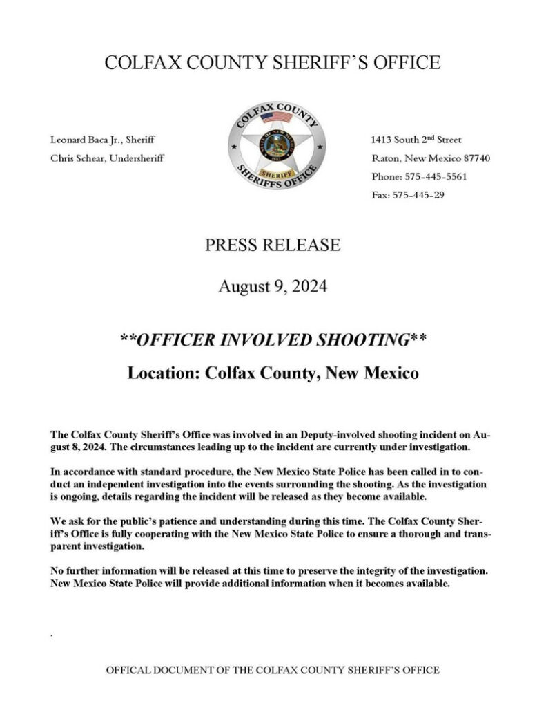 CCSO Press Release August 9 2024