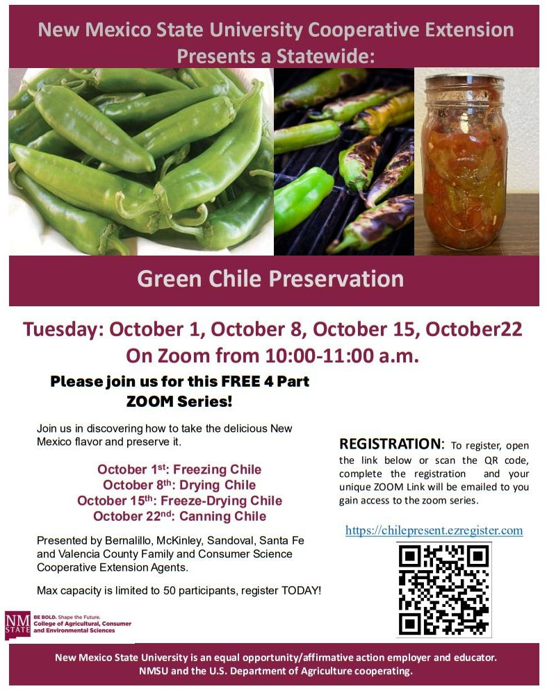 NMSU Green Chile Preservation flyer