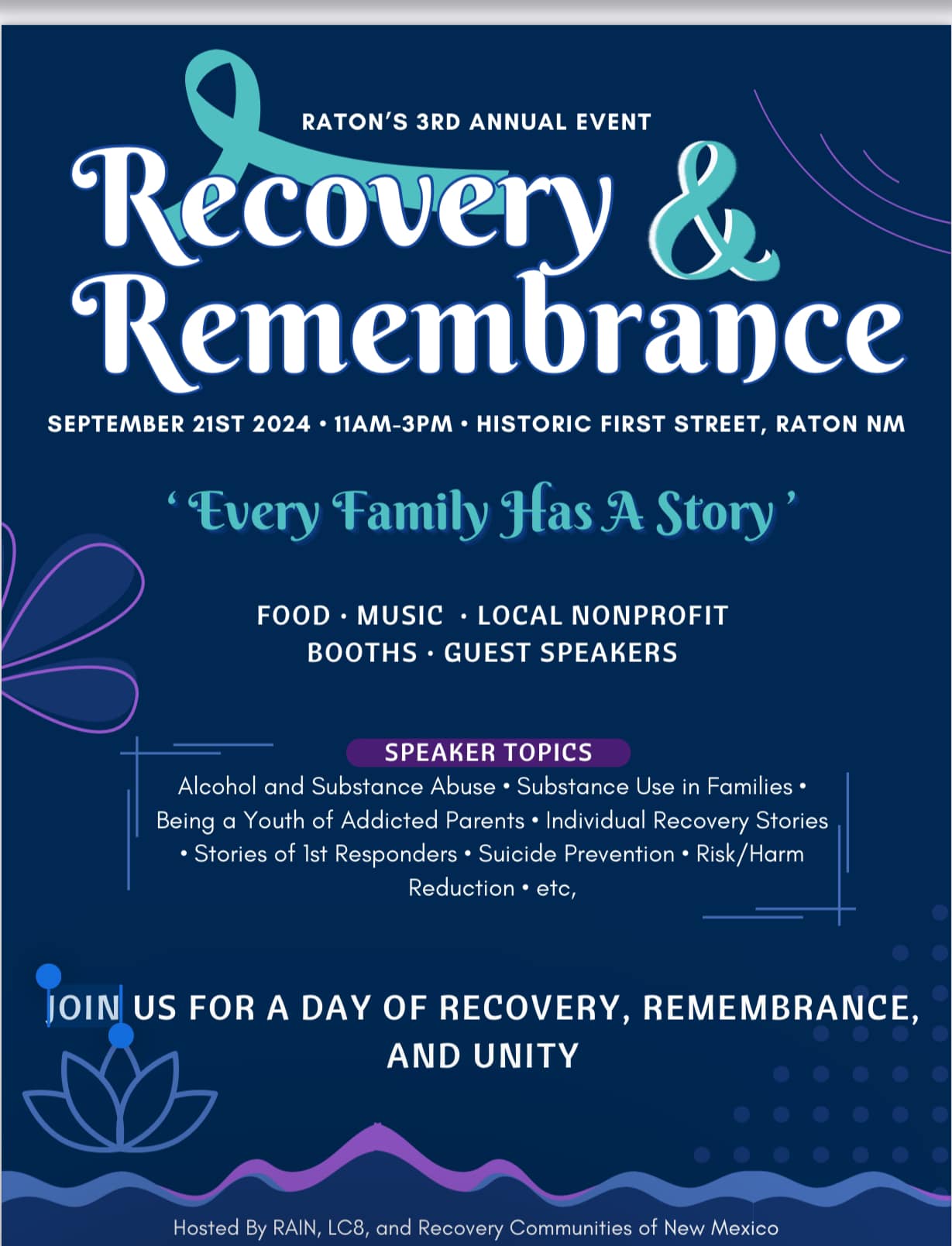 Recovery and Remembrance 2024 Flyer