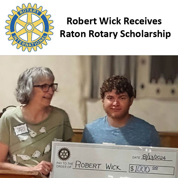 Raton Rotary Scholarship Awarded to Robert Wick