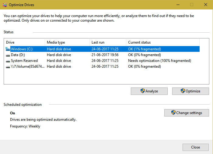 Tech Time - Defrag Dialog