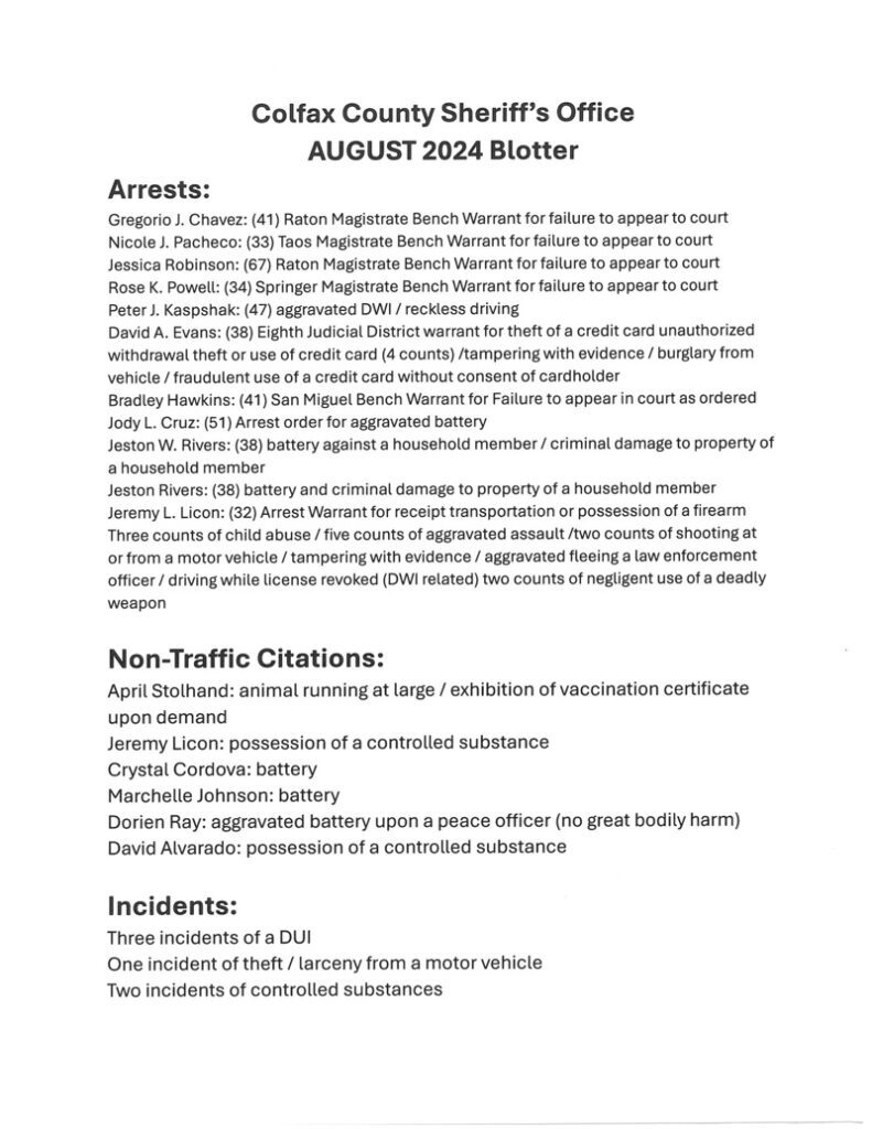 2024-09 sherriff blotter