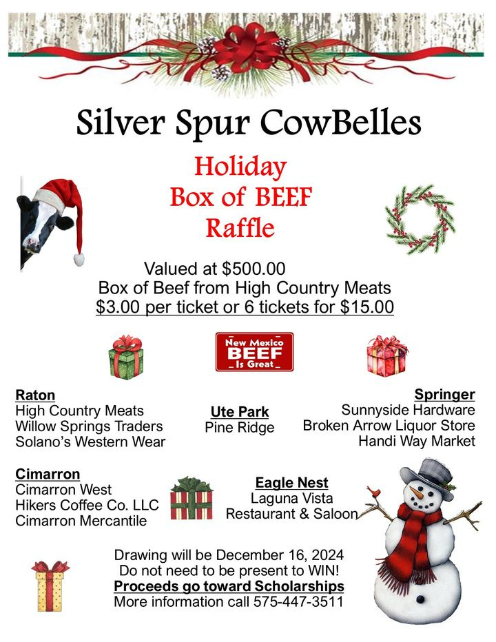 Silver Spurs Holiday Beef Raffle