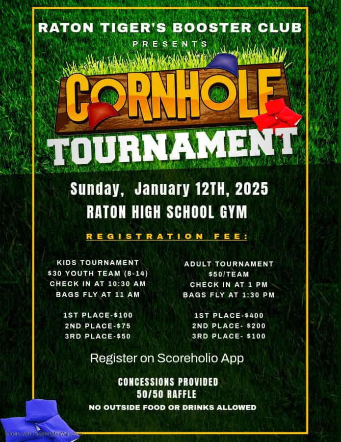 Raton Tiger’s Booster Club Cornhole Tournament