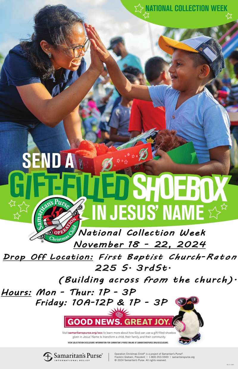 Gift filled Shoebox