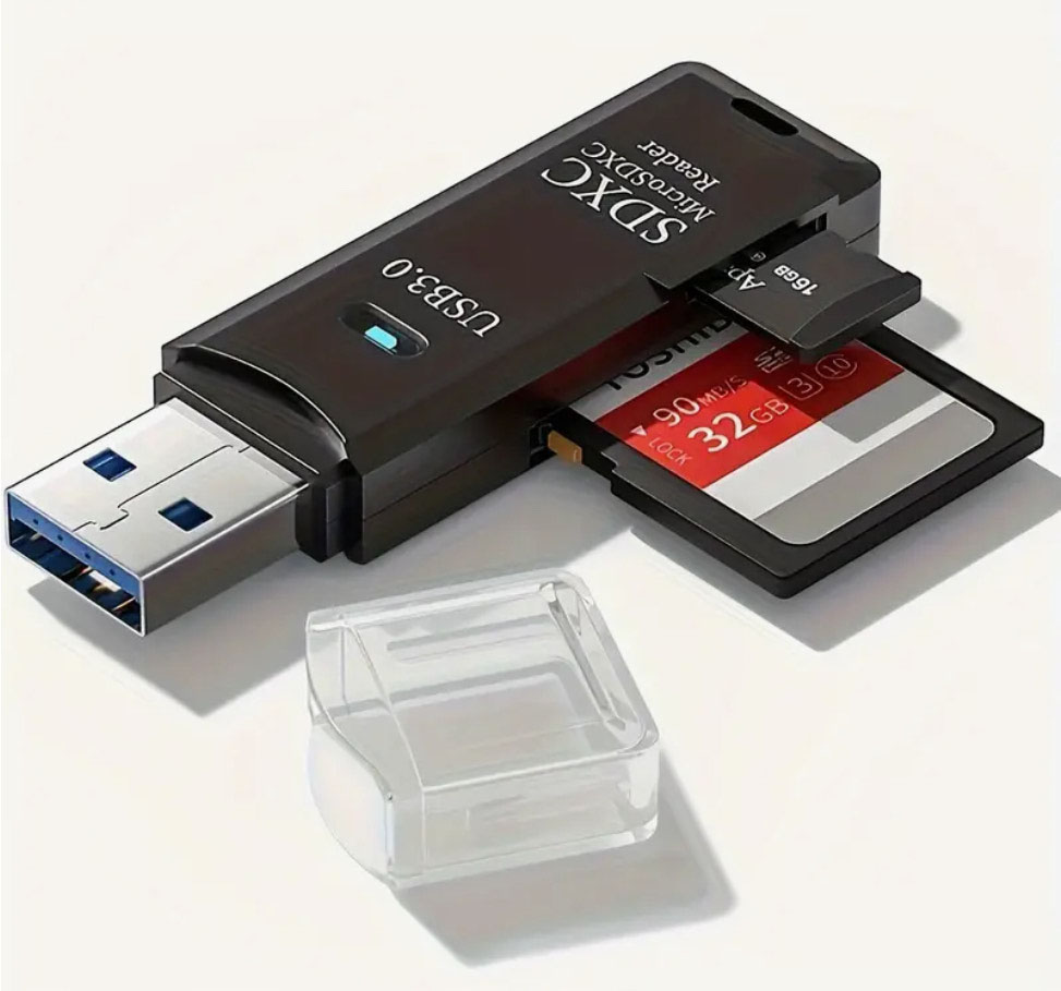 USB Dual-Slot Card Reader