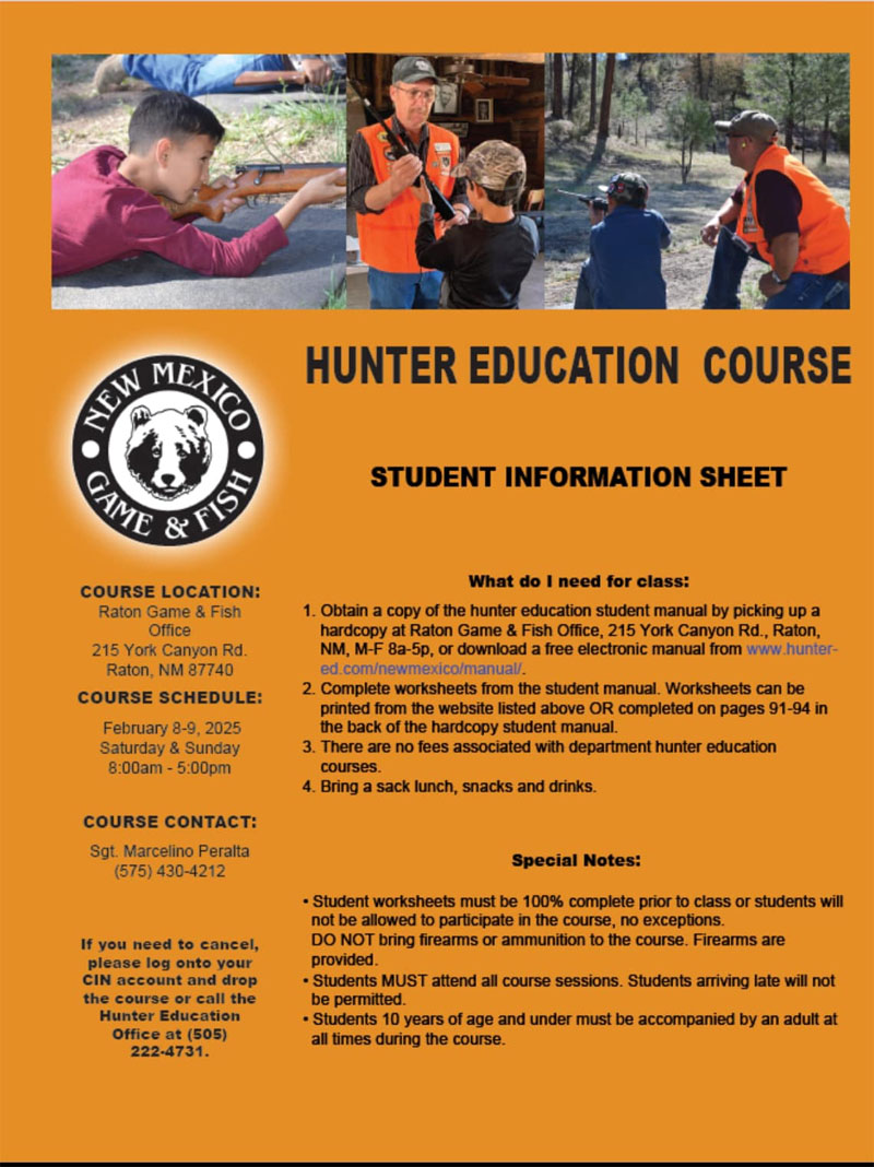 Hunter Education Course Feb 2025