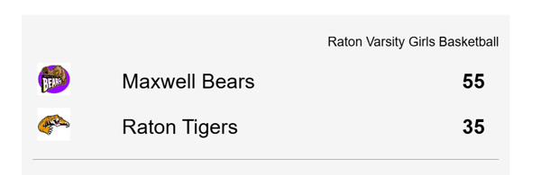 Maxwell-Raton girls baskeball 2025-01-04