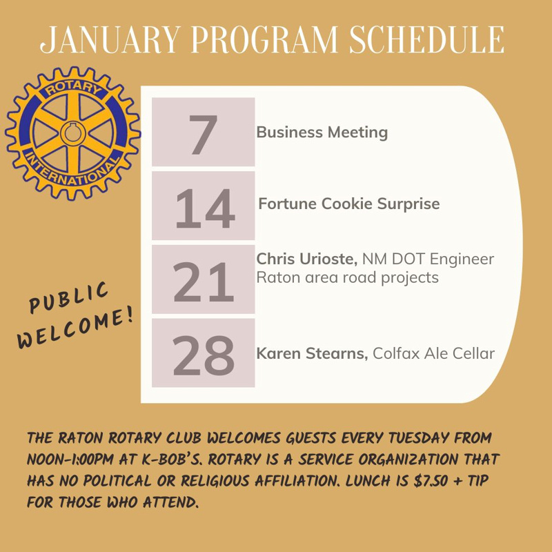 Raton Rotary Club Schedule of Programs