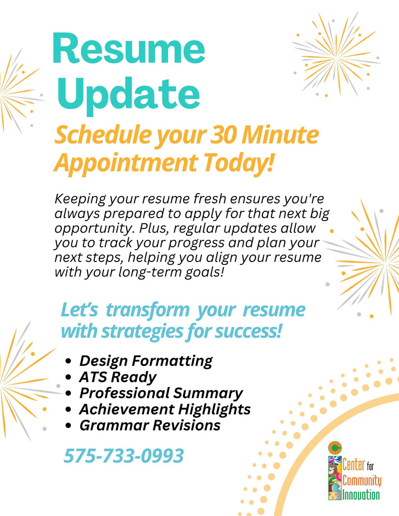 Update Your Resume at CCI