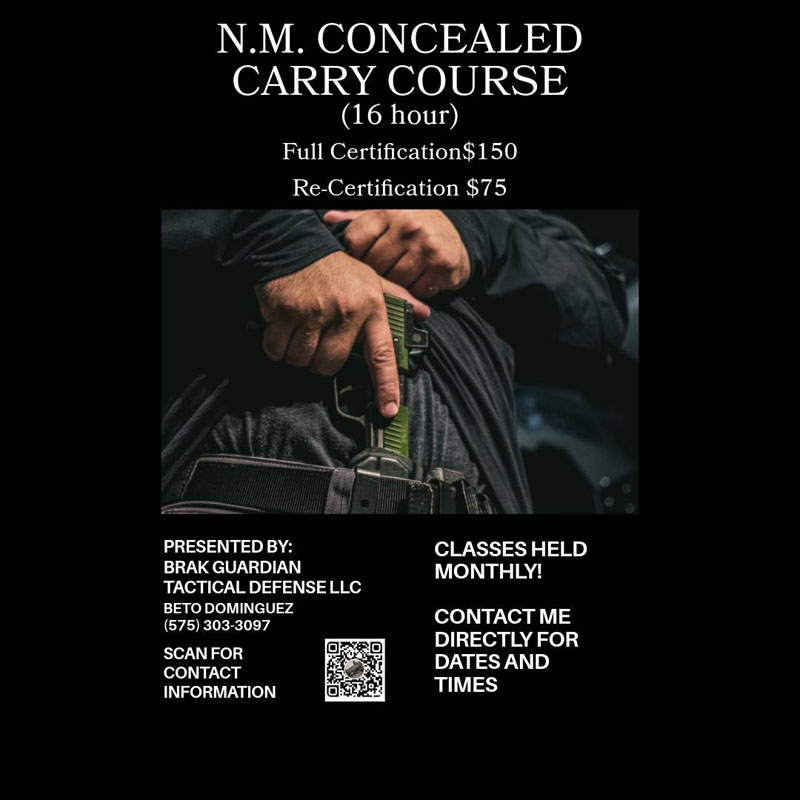 NM Concealed Carry Course Classes Coming Up