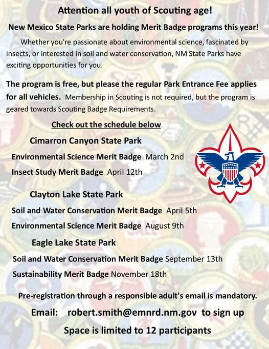 NM State Parks Hosting Merit Badge Programs