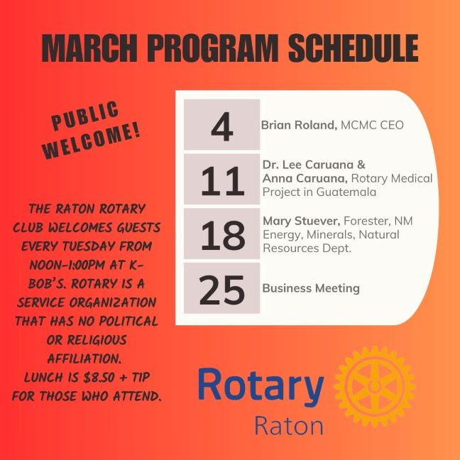 Raton Rotary Club Program Schedule